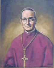 Peinture sur toile de Jonas M. Tomesco. Coll.: Archevêché de Rimouski. Reproduction interdite.